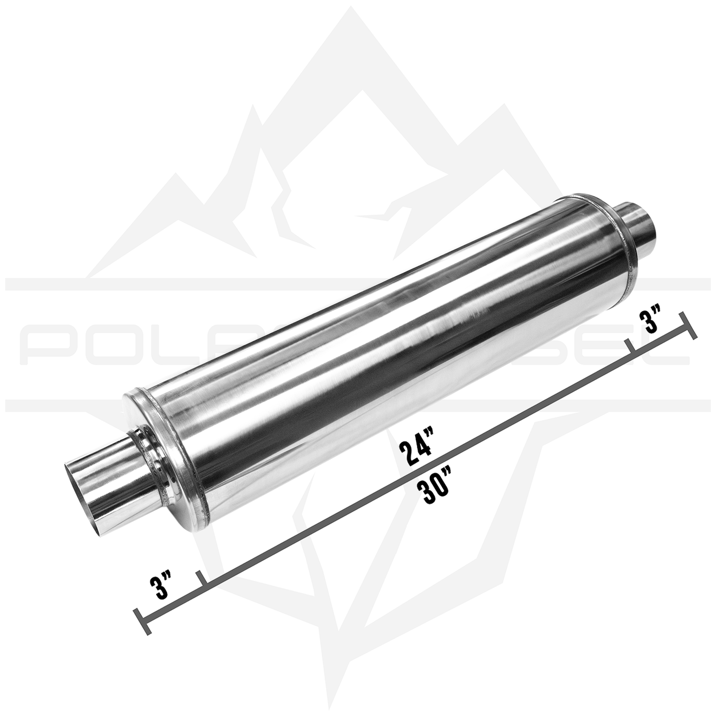 Universal Fit - Polar - Universal 3" Silencer Muffler