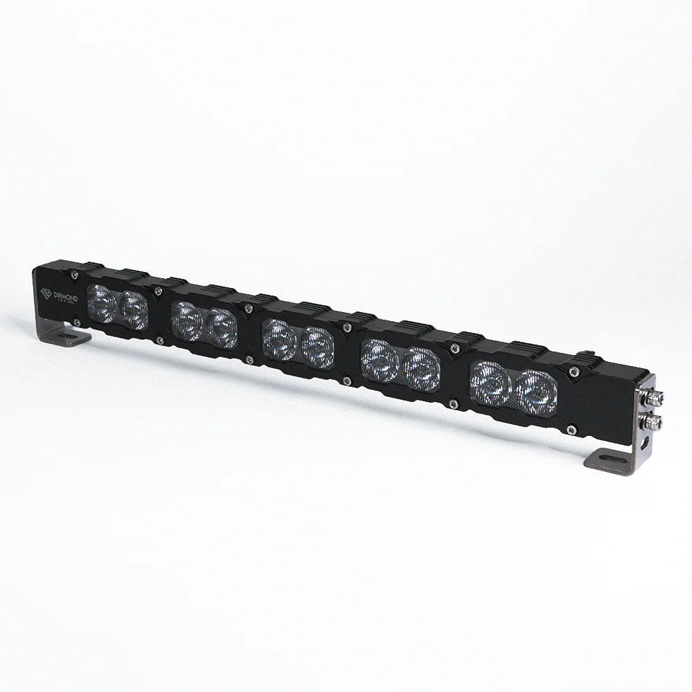 Universal Fit - Polar - Heavy duty slim blacked out light bar OFF road 30" Curved Combo Amber