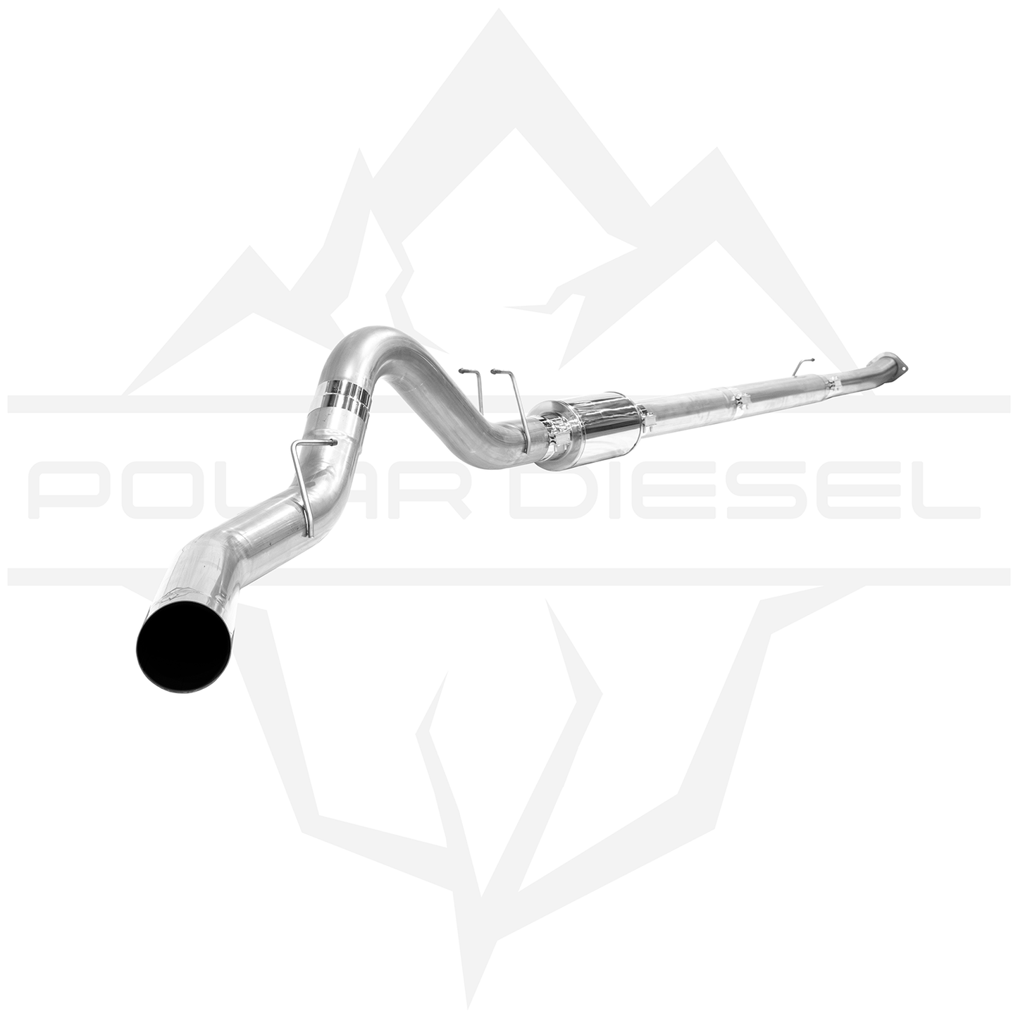 2023-2026 Ford Powerstroke 6.7L - Polar - 304SS 5" Exhaust & Downpipe Package With Muffler