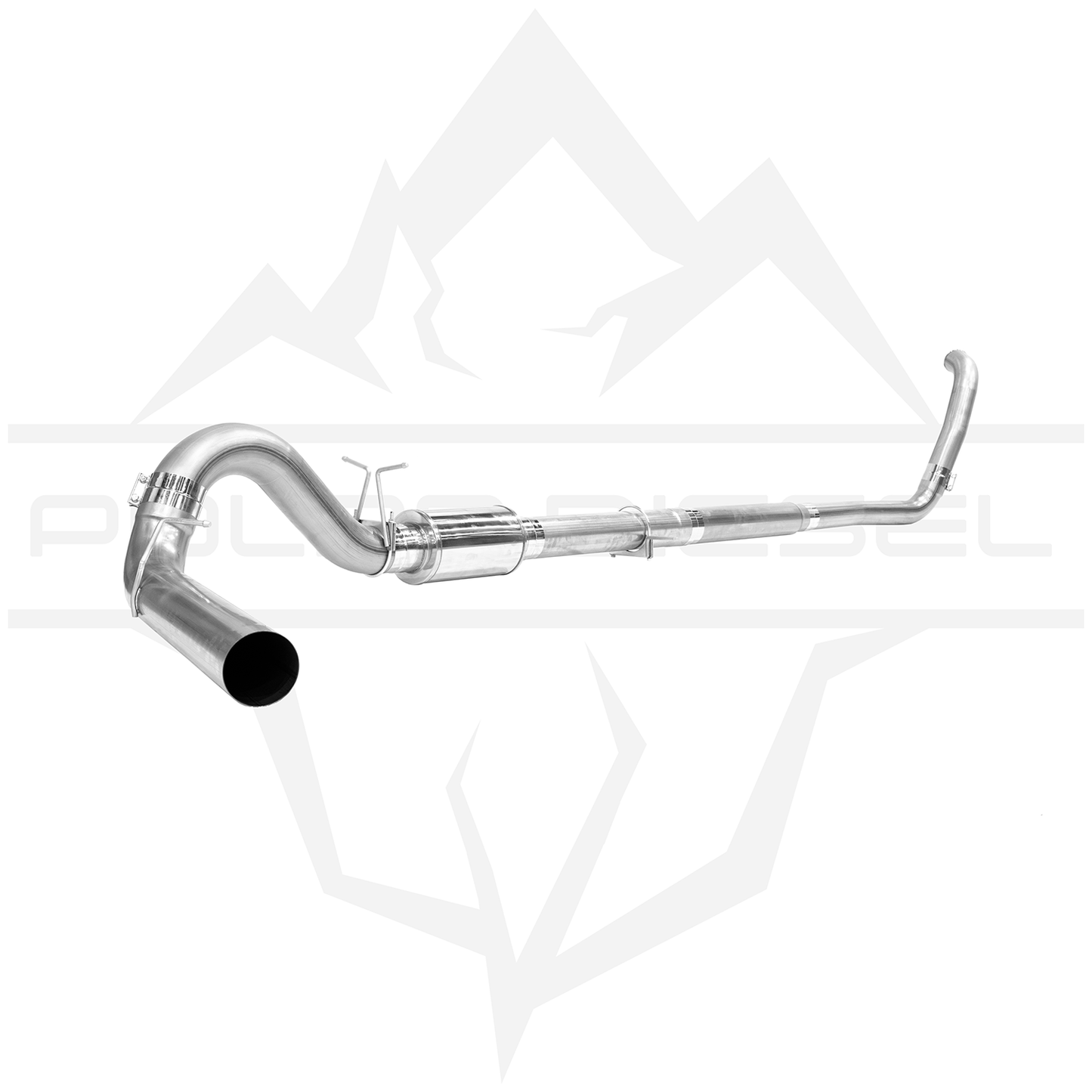 2003-2007 Ford Powerstroke 6.0L - Polar - 5" Exhaust With Muffler