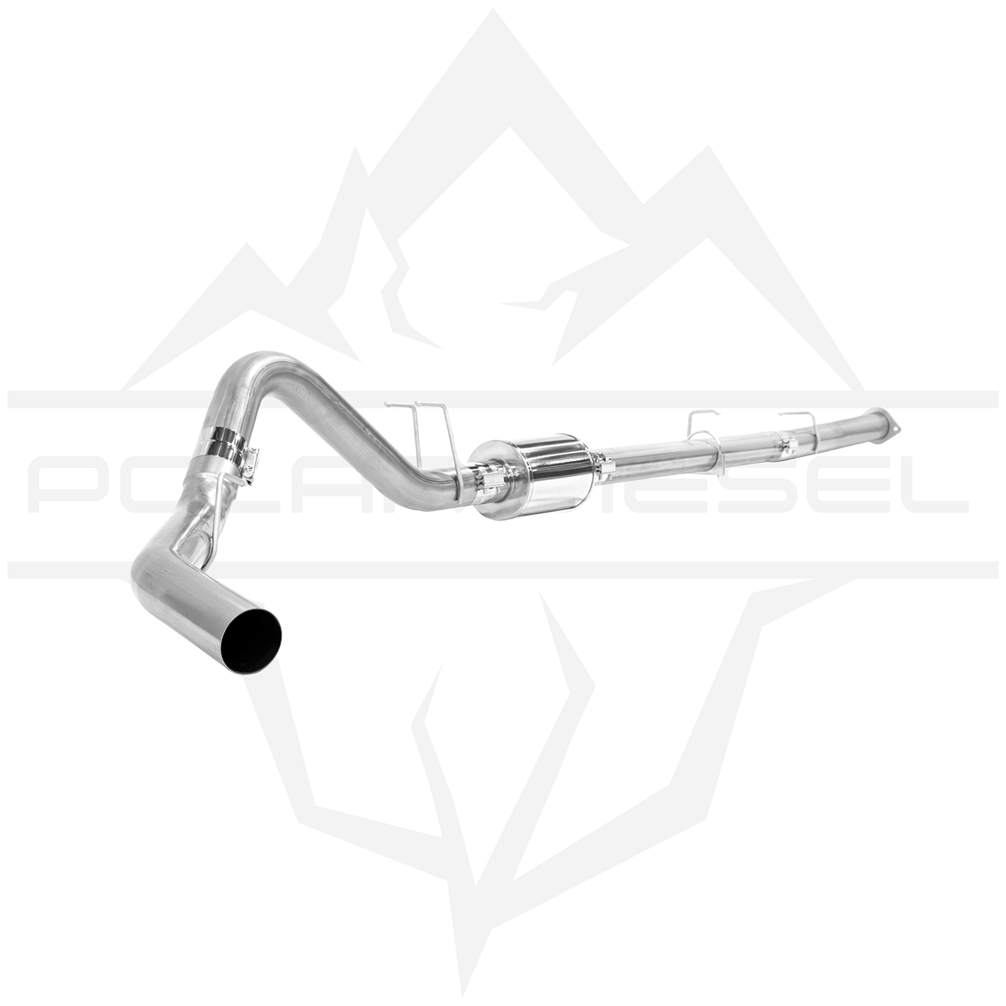 2008-2010 Ford Powerstroke 6.4L - Polar - 4" Exhaust With Muffler