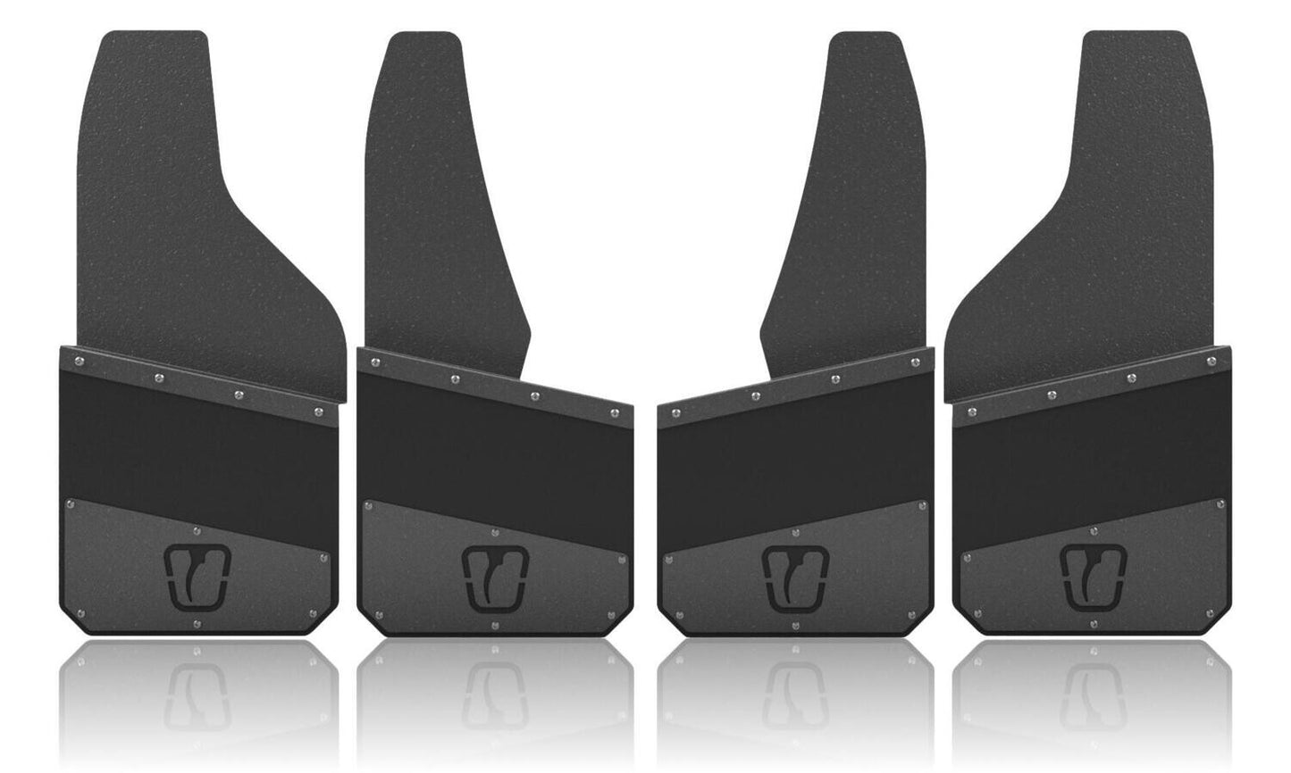 Universal Fit – Trigger 13" Kickback Mudflap Standard Length Custom Colour With Logo Design, Set of 4
