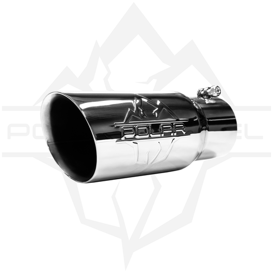 Universal Fit - Polar - Diesel 304SS Polished Oval Exhaust Tip