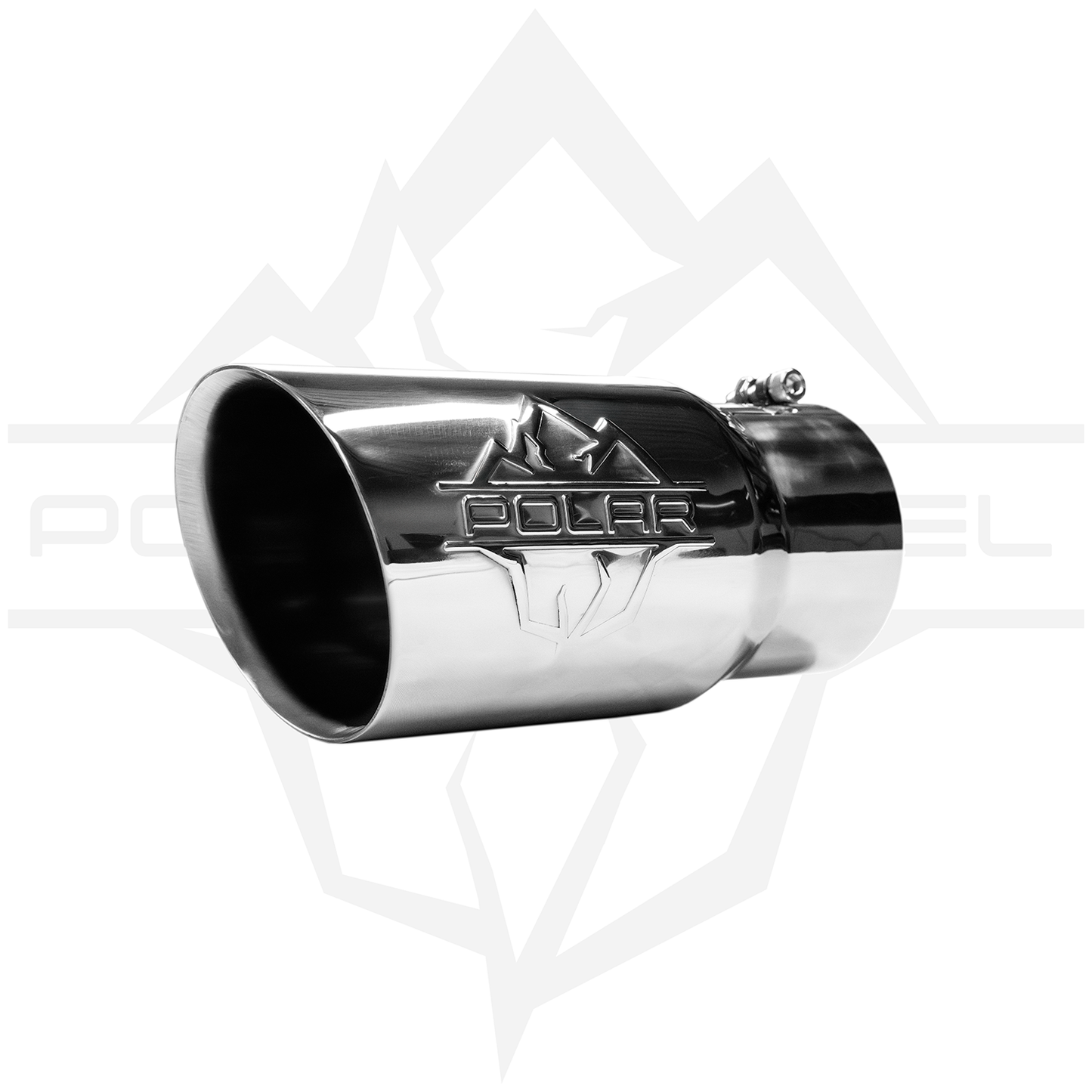 Universal Fit - Polar - Diesel 304SS Polished Oval Exhaust Tip