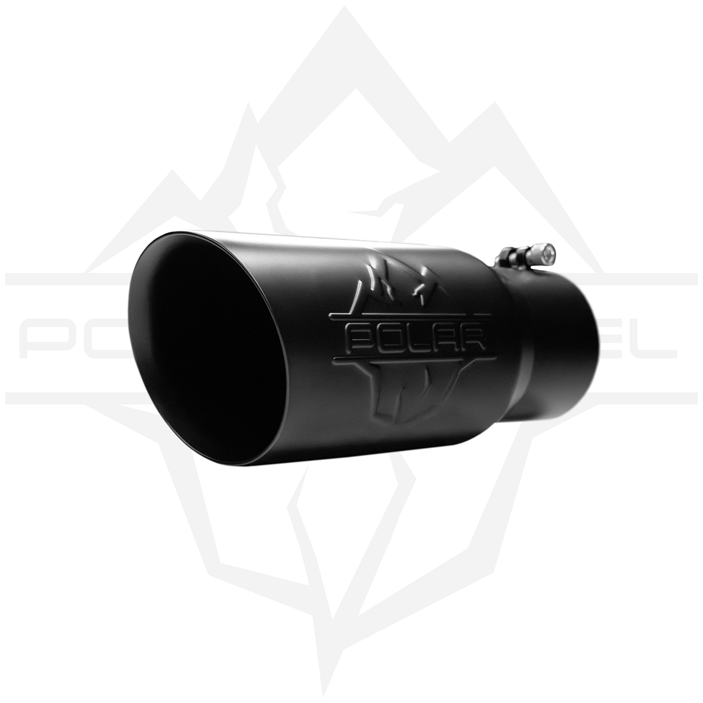 Universal Fit - Polar - Diesel 304SS Black Oval Exhaust Tip