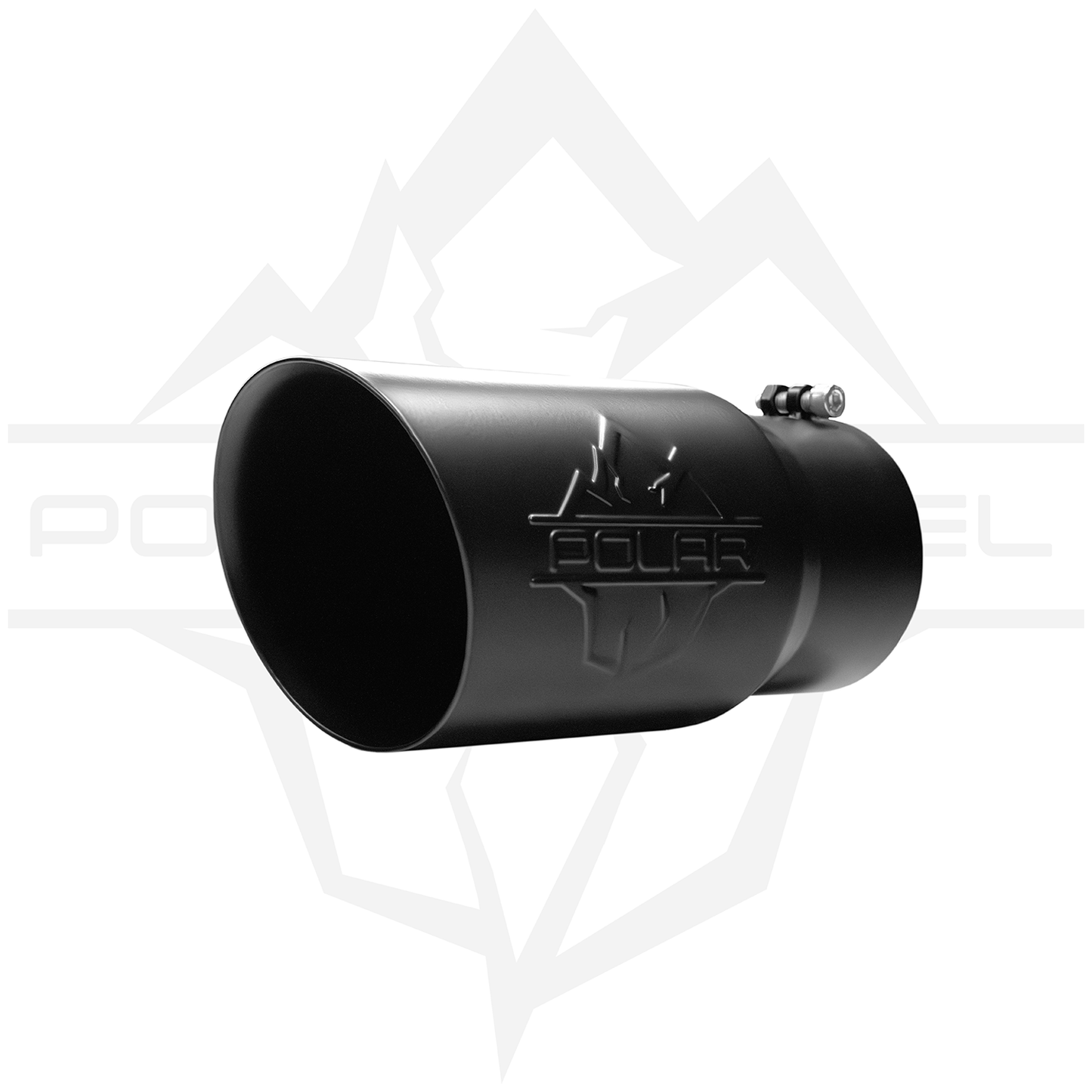 Universal Fit - Polar - Diesel 304SS Black Oval Exhaust Tip